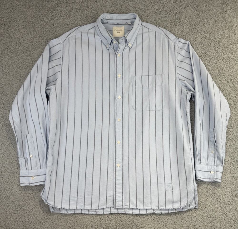 Uniqlo x JW Anderson Oxford Shirt Online Limited Striped Blue Mens M
